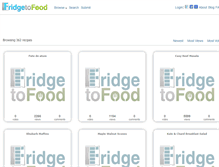Tablet Screenshot of fridgetofood.com